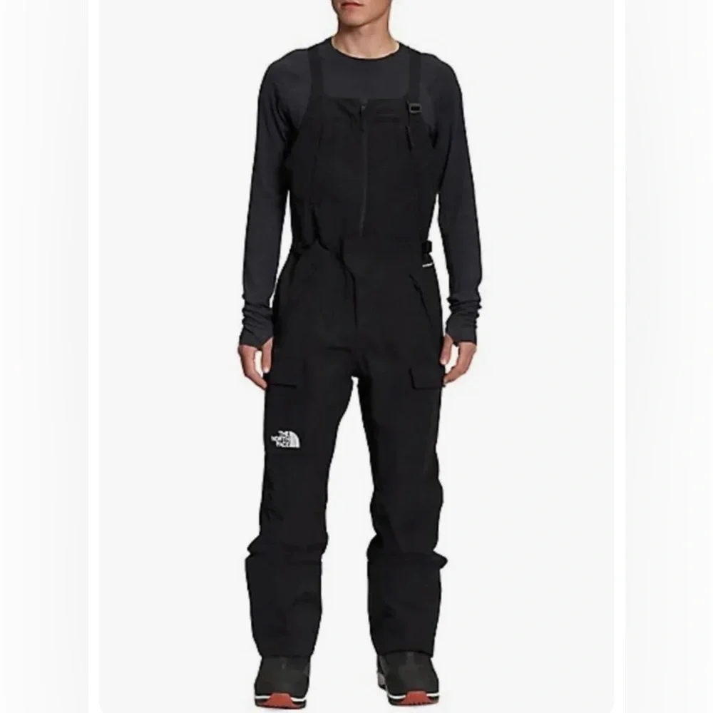 The North Face Men Dragline Dryvent Waterproof Shell Ski Bibs Pants Black